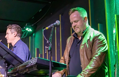 Our band performing live